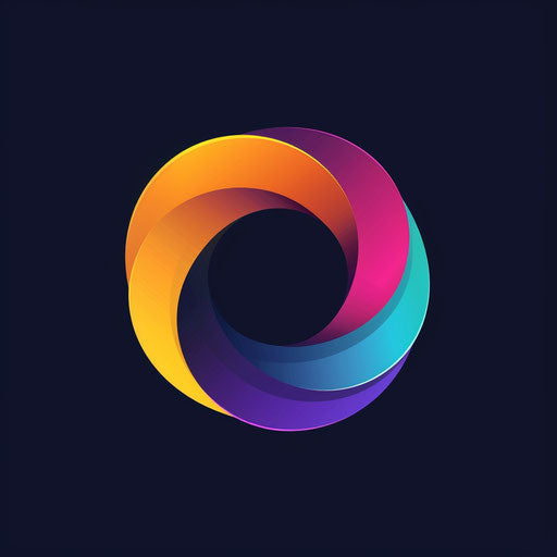 Modern colorful logo with sleek background