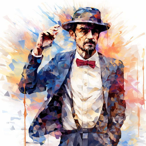 Impressionistic Art style clipart on white background