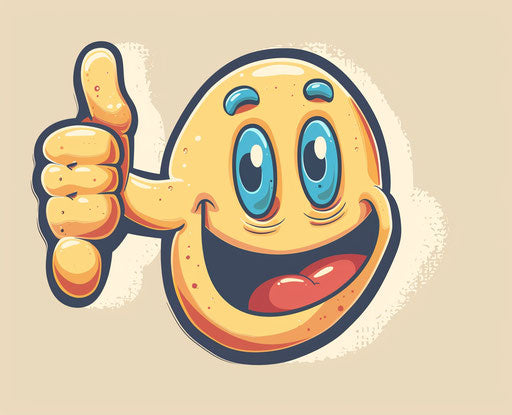 Positive symbol in vector cartoon style