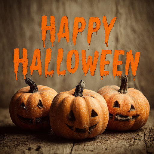 Playful Halloween Pumpkins with Drippy Text