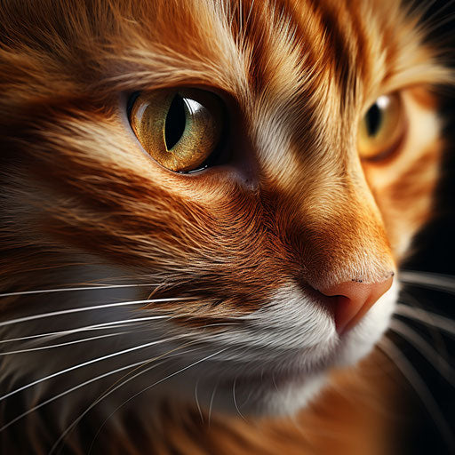 Manx cat closeup of the face