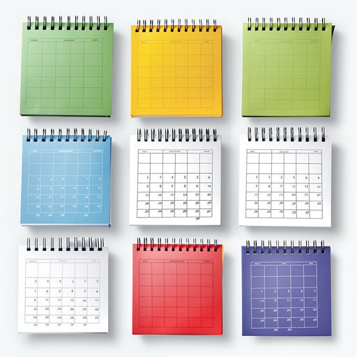 Calendar clipart in a photo realistic style on flat white background