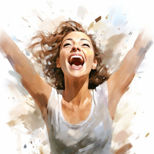 Clipart in Oil painting style on white background