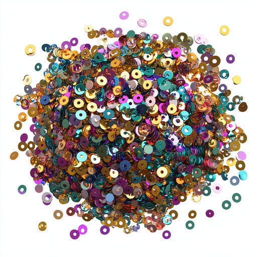 Photo realistic clipart of a Sequins, high-resolution, isolated