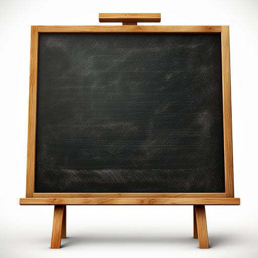 Blackboard clipart in the style of Chiaroscuro Art, on a white background