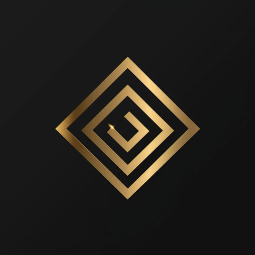 Luxury creative logo design with a black and gold background, high-end style