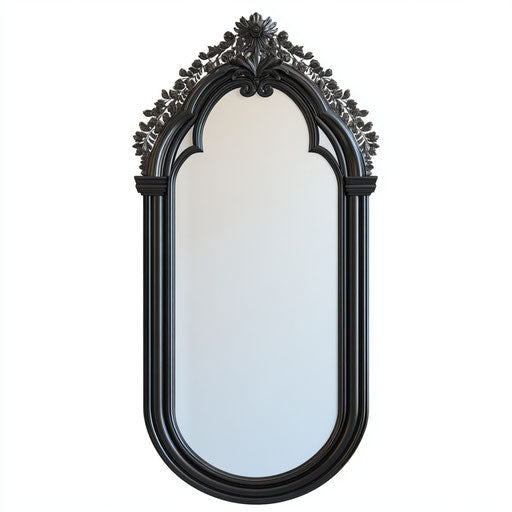 Realistic depiction of a full-length mirror