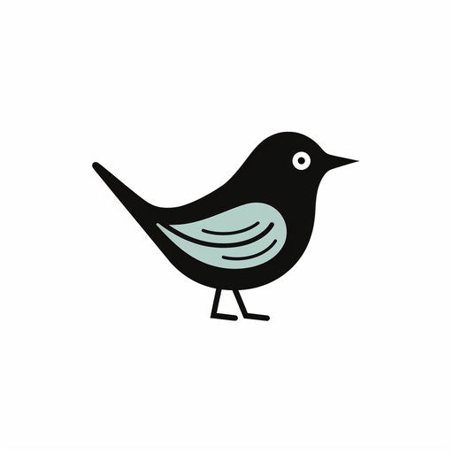 Bird clipart in the style of Minimalist, on a white background