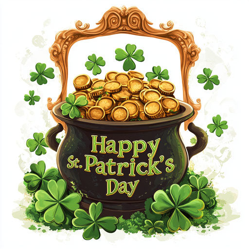 St. Patrick's Day Sublimation, St. Patrick's Day Digital PNG in a semi-realistic style