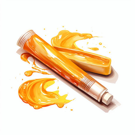Glue stick clipart in the style of Oil painting, on a white background