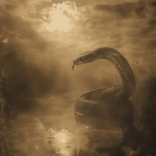 Black mamba in ethereal sepia scene