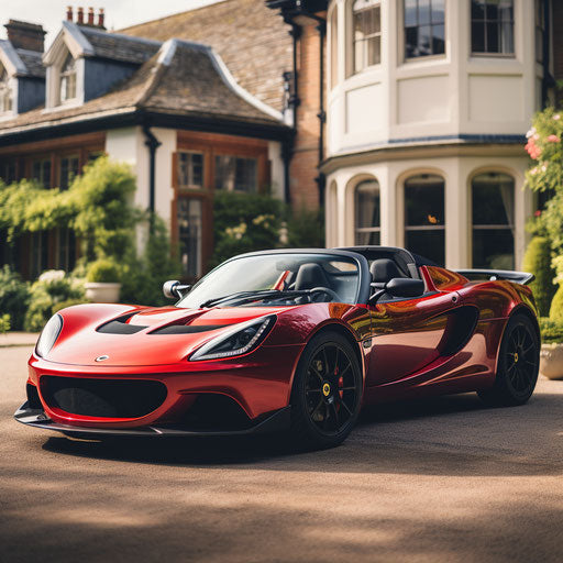 Classic convertible Lotus Elise with the top down