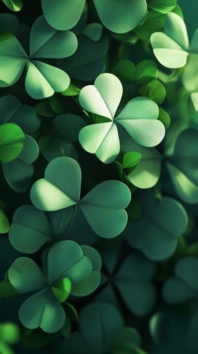 Shamrocks, St. Patrick's Day, wallpaper, green, 3D, beautiful