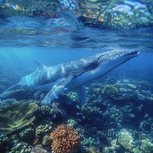 Blue whale in Great Barrier Reef waters
