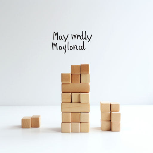 Happy Monday clipart in Minimalist style, on white background