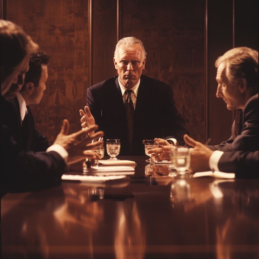 Businessman in a crucial negotiation in the boardroom