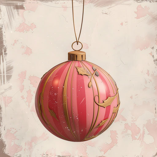 Christmas ornament clipart with flat random background