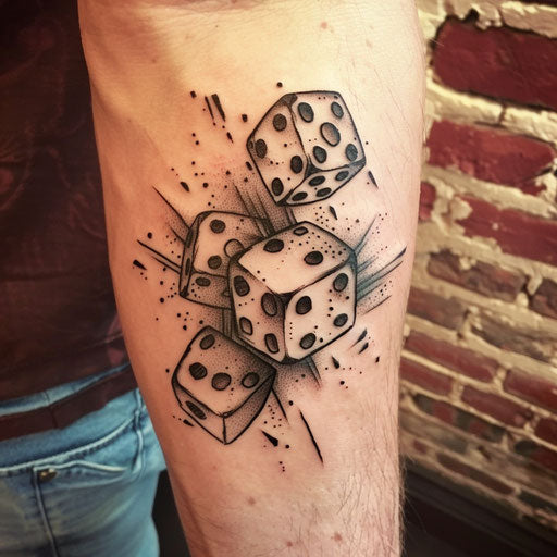 Dice Tattoo Tattoo Sketch Set