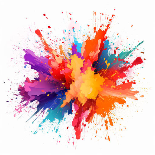 Paint splatter in Impressionistic Art style