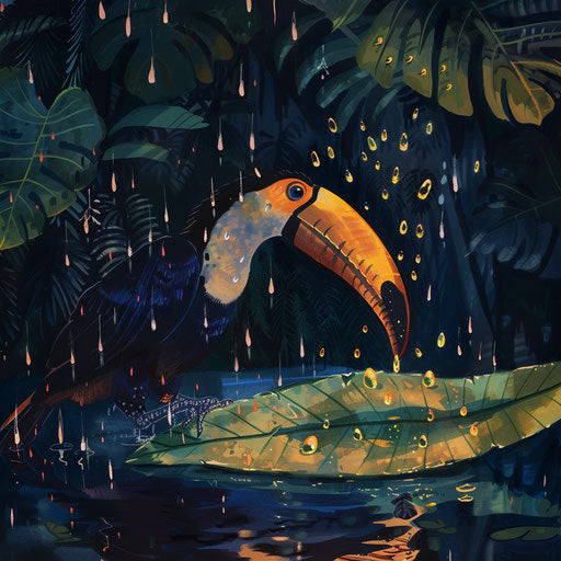 Toucan in jungle tranquility