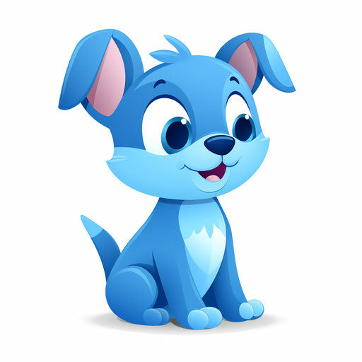 Blue clipart in Minimalist style, on white background