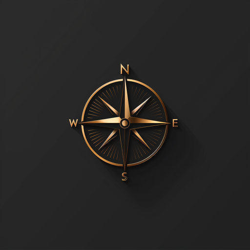 Symbol of direction and exploration with a compass