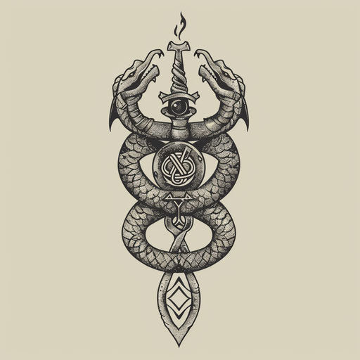 Historic flat tattoo sketch in clipart style