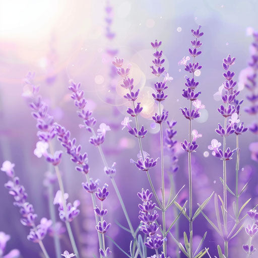 Realistic sunny day illustration on lavender flat background