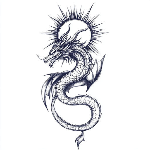 Tribal Dragon Tattoo Tattoo Blueprint Pack