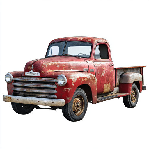 Realistic illustration of a pickup truck, high resolution