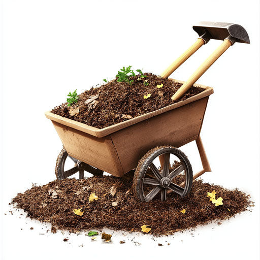 Realistic clipart of a compost turner, high resolution