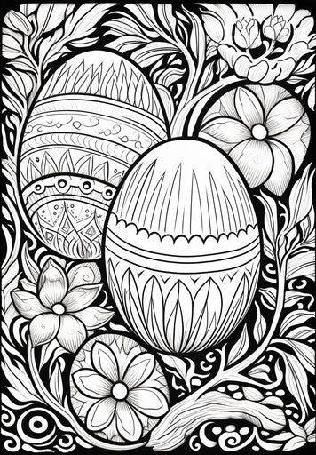 Easter eggs family crafting in precisionist style