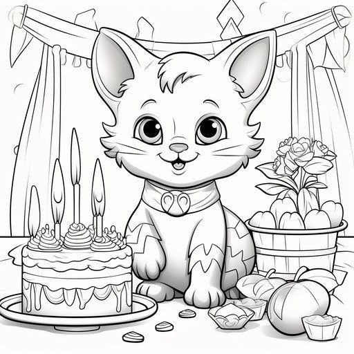 Happy birthday coloring pages for kids