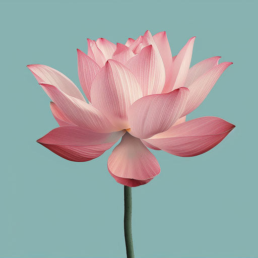 Lotus flower clipart in photorealistic style with random background