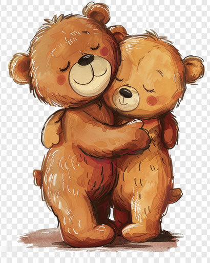 Two teddy bears hugging clipart bear hug png and png
