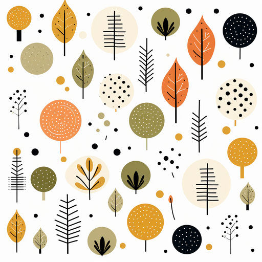 Minimalist style pattern clipart on white background