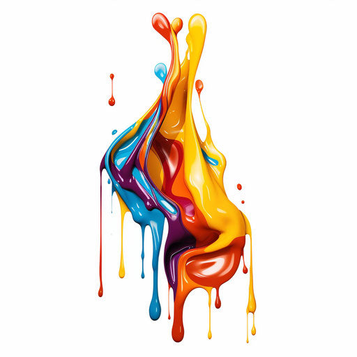 Drip clipart in the style of Oil painting, on a white background