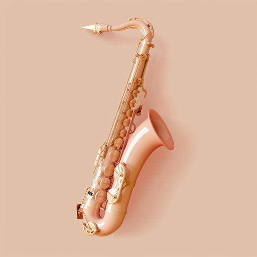 Sound clipart on cream background, muted tones and elegance