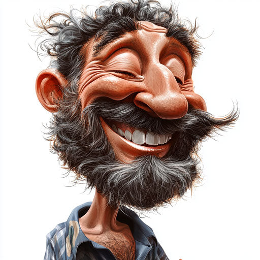 Humorous caricature of a street clipart with human characteristics