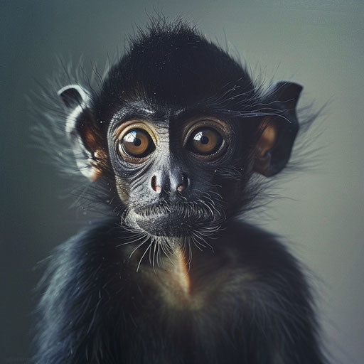 Spider monkey curiously gazing at the camera