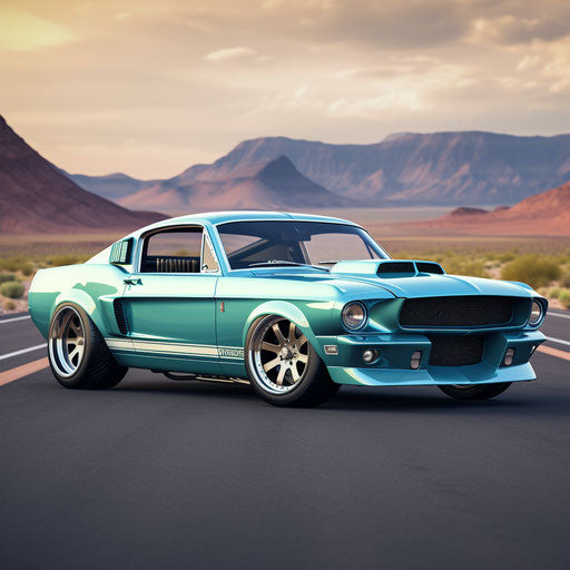 Classic Seafoam Blue Mustang GT Shelby