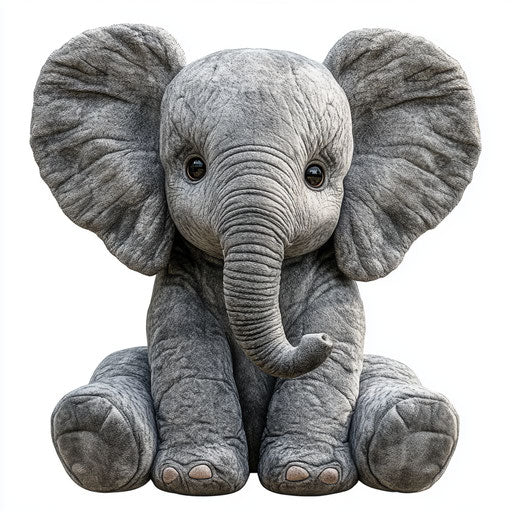 Realistic clipart of a plush elephant