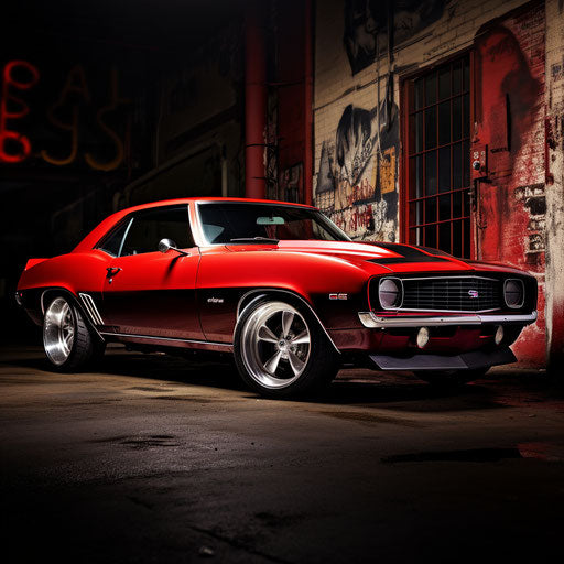 Sideview of classic Chevrolet Camaro car