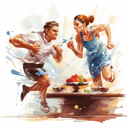 Competition in Oil painting style