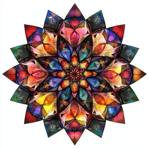 Realistic clipart of a kaleidoscope, high resolution, isolated