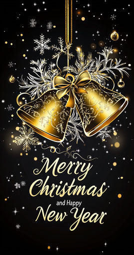 Customizable Merry Christmas And Happy New Year Caricature Clipart for Unique Creations