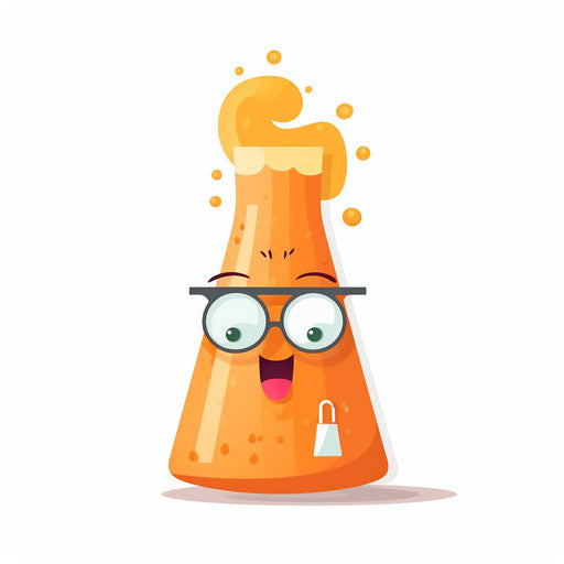 Minimalist style beaker clipart on white background