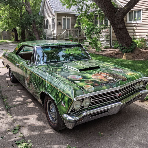 Eco-friendly 1967 Chevy Bel Air, leaf green paint job