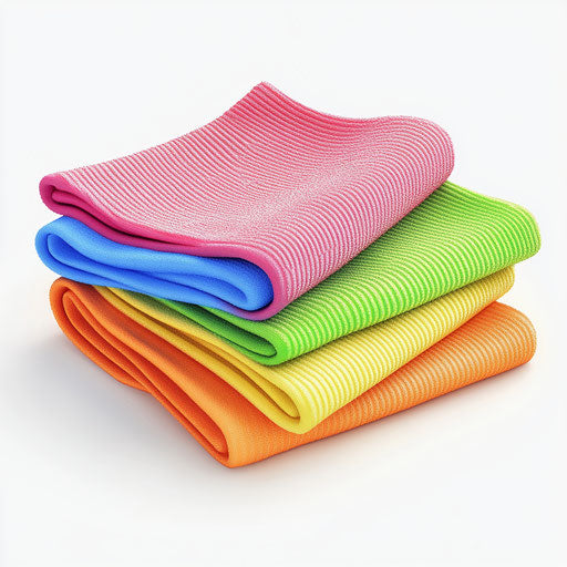 3D Dish Towels on flat white background, isolated clipart