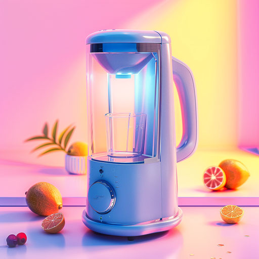Photo realistic blender clipart with flat random background